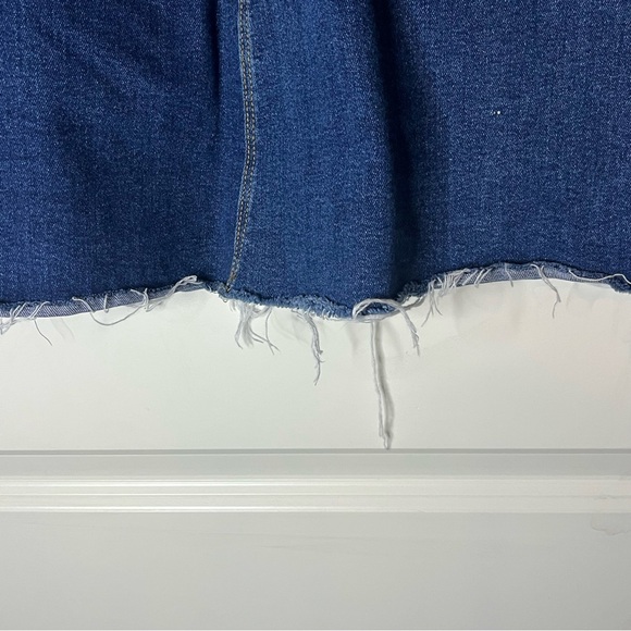 Piazza Italia Denim Blue Women's Mini Skirt Medium Chic Preppy - Picture 6 of 15